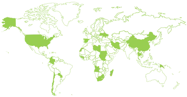 Mapa convenios Universidad el Bosque